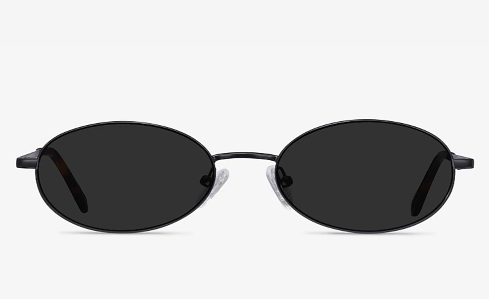 Graham Oval Black Sunglasses