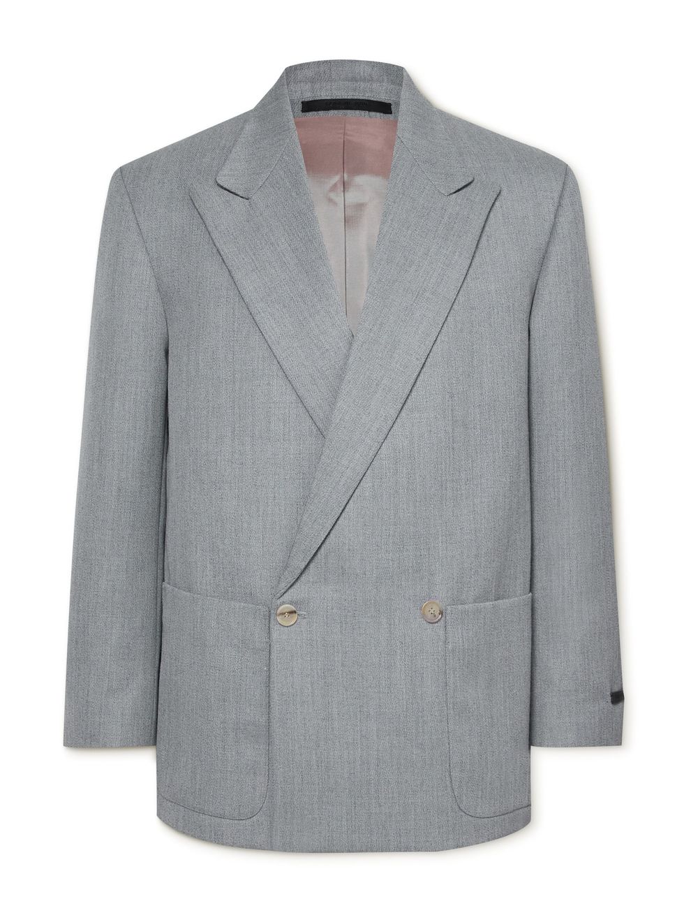 Double-Breasted Wool Suit Jacket