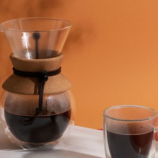 LUXU Glass Coffee Tea Cups Set of 2,Clear Coffee Mugs