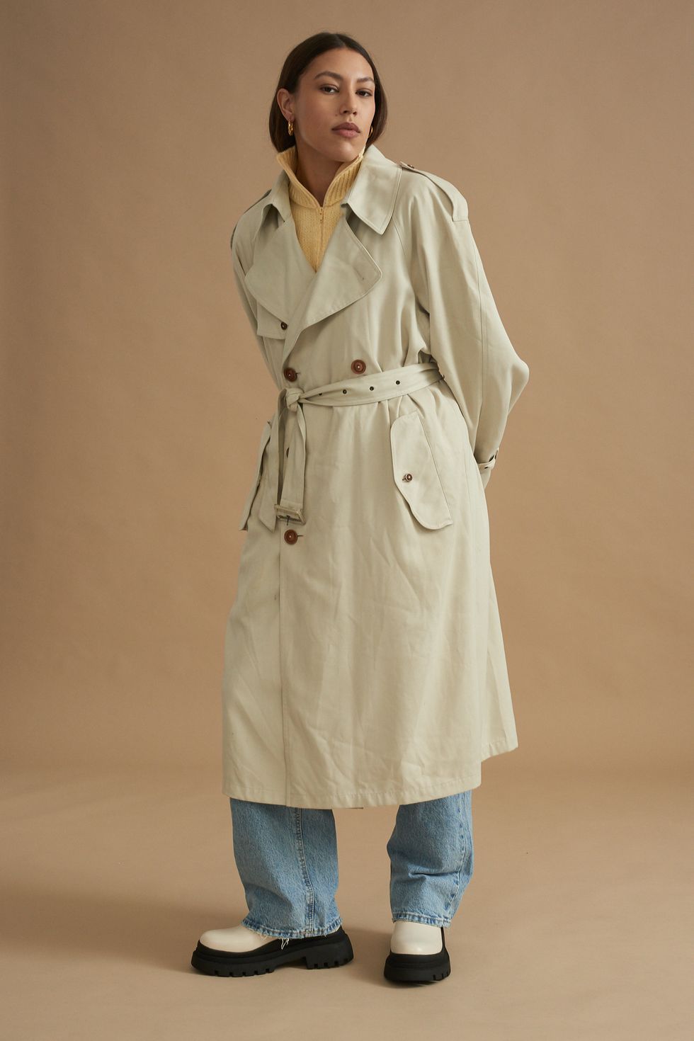 YSL Neutral Trench Coat