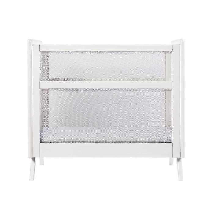  2-in-1 Breathable Mesh Mini Crib With Mattress