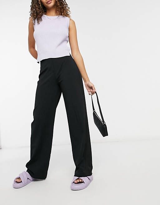 Wide Leg Slouchy Dad Tailored Pants 