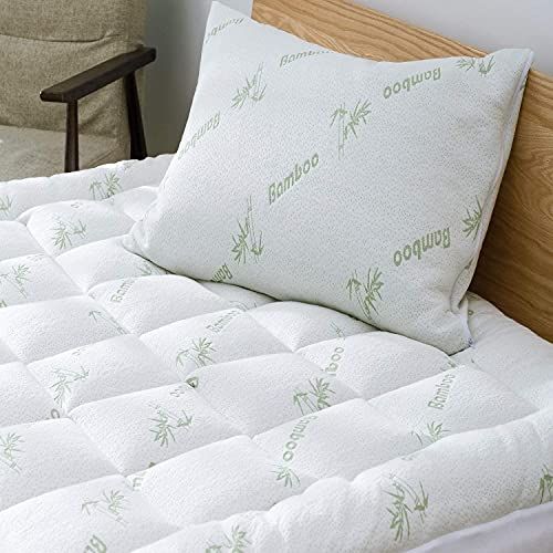 Bamboo Memory Foam Pillow 2 inch Thick Mattress Topper Enhancer Luxury Quality 