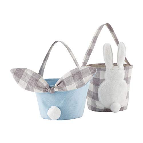 Gingham Blue Personalized Easter Baskets