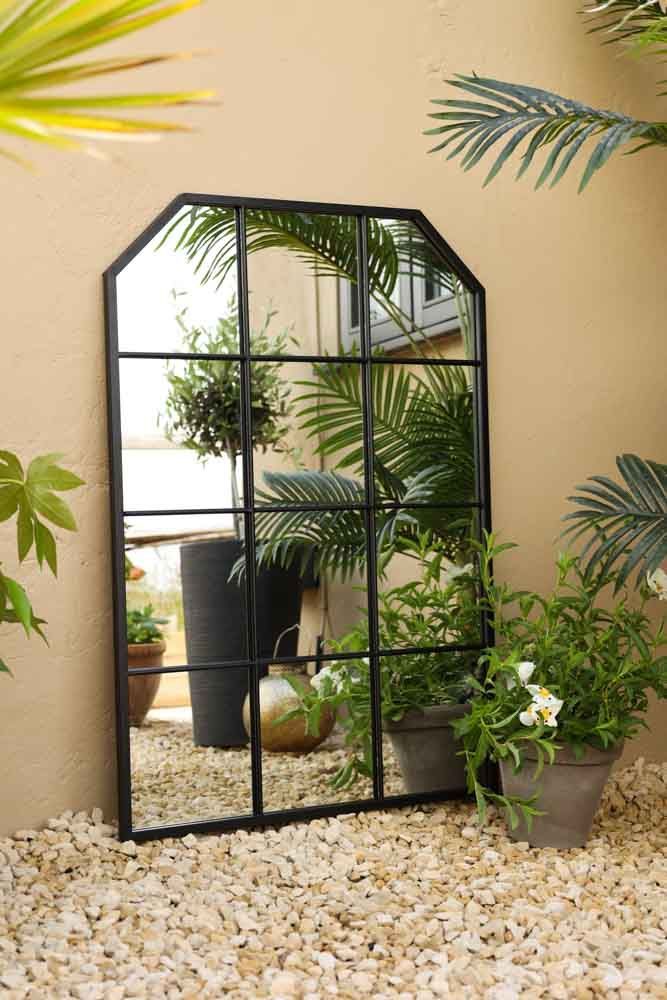 17 Best Garden Mirrors Stylish, Metal Garden Mirror With Pots