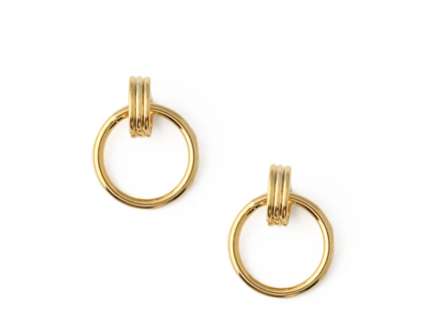 Linear Interlocking Hoop Earrings