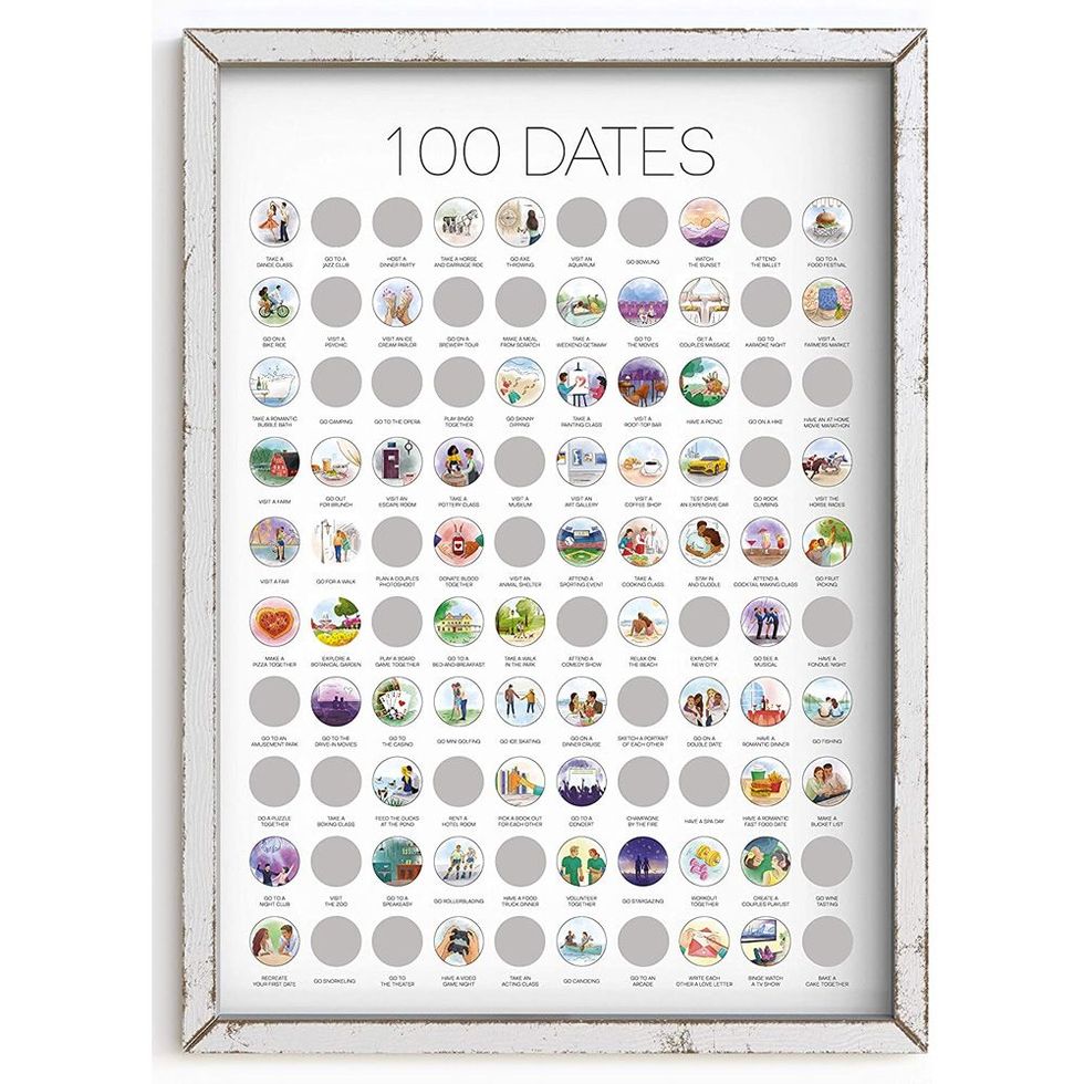 Poster Scratch-Off de 100 Datas 
