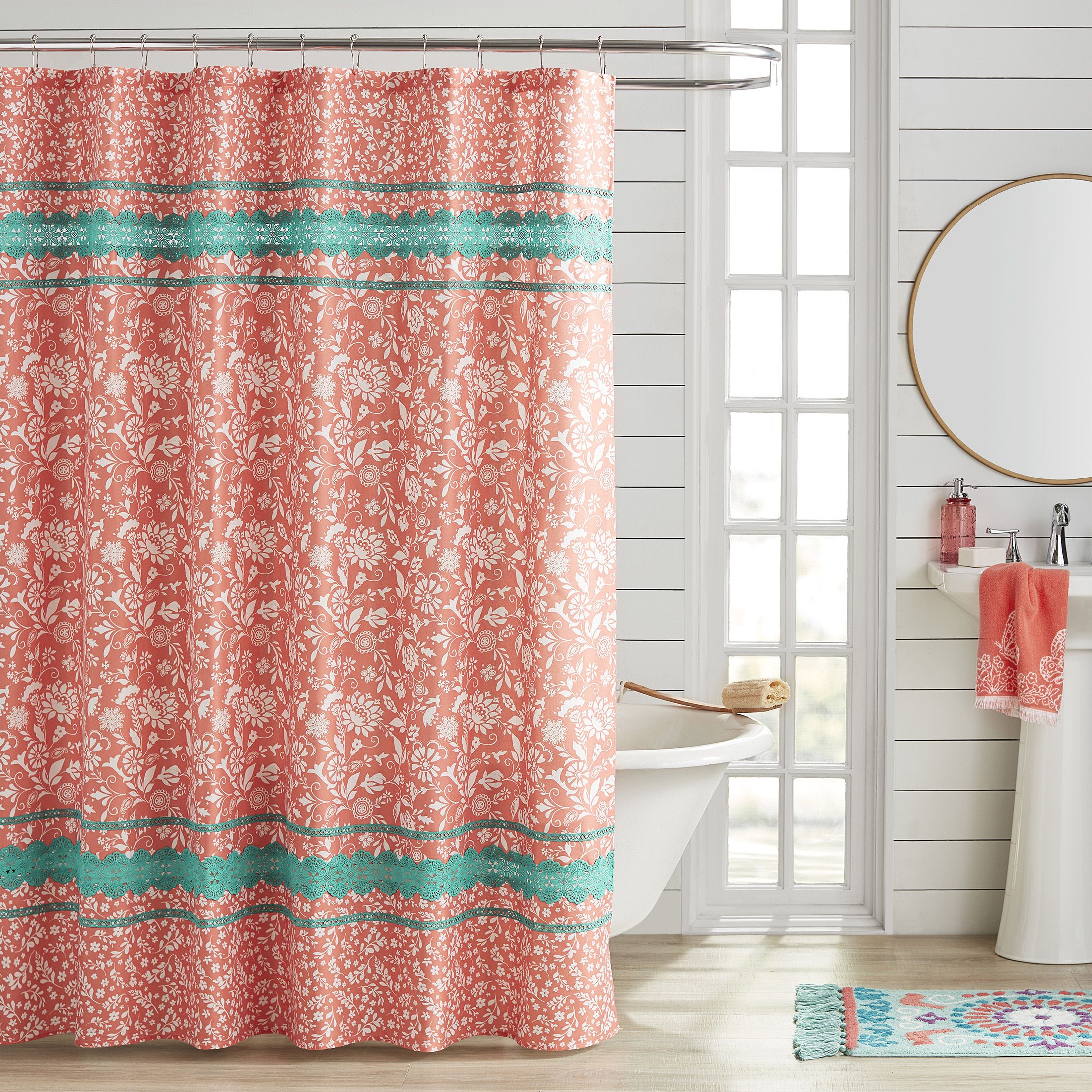 The Pioneer Woman Mazie Multicolor Medallion Shower Curtain