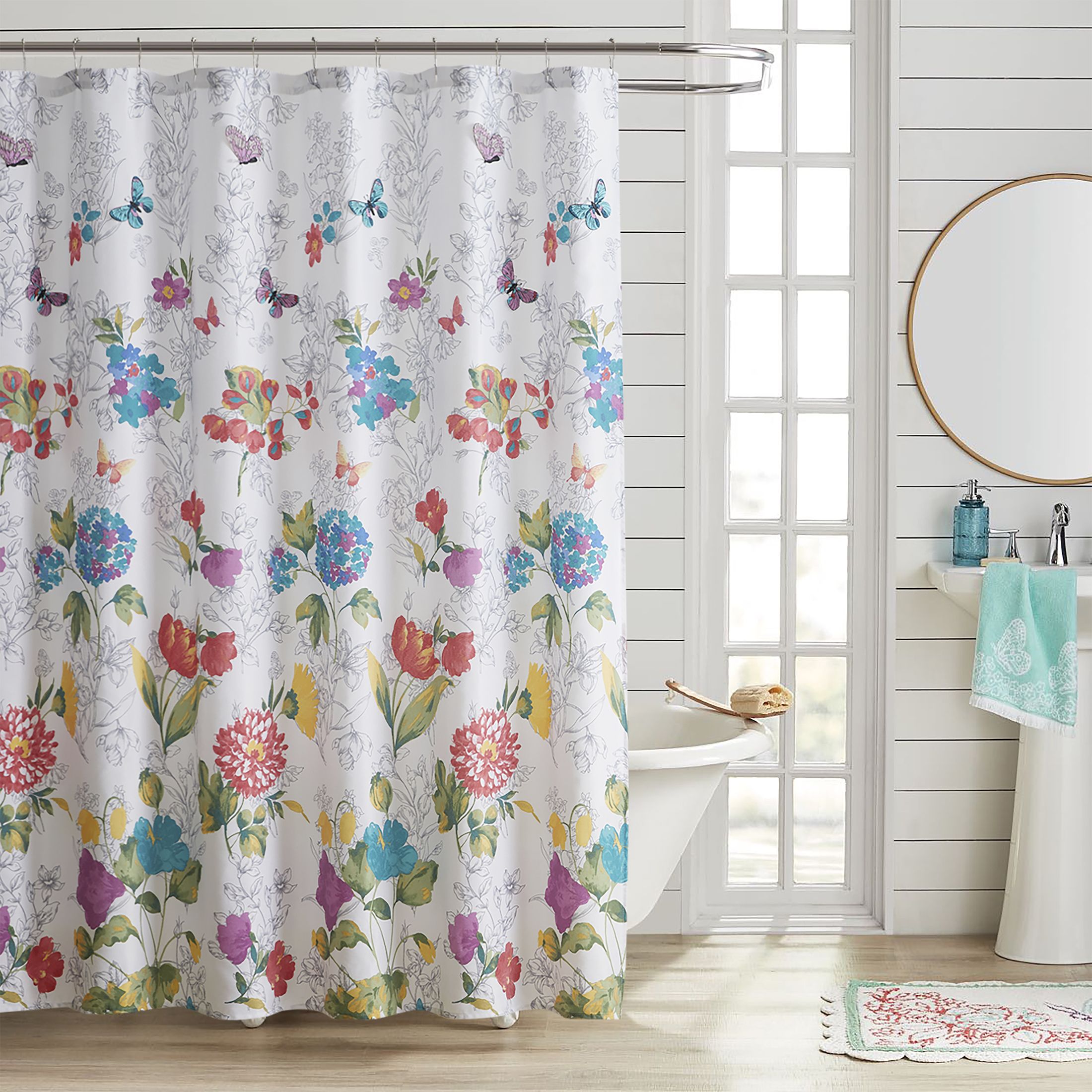The Pioneer Woman Blooming Bouquet Multicolor Shower Curtain
