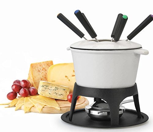 Cast Iron Fondue Pot Set