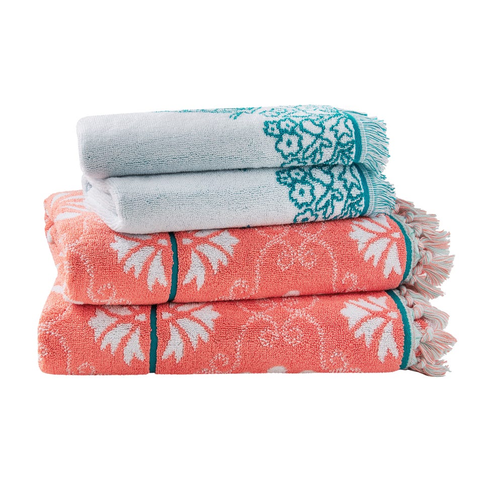 The Pioneer Woman 4 Piece Cotton Bath Towel Set, Classis Mint Green 