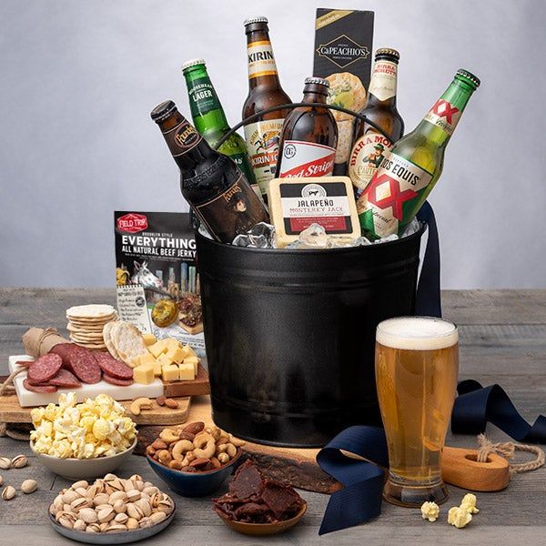 Beer and Cheese Easter Gift Bucket