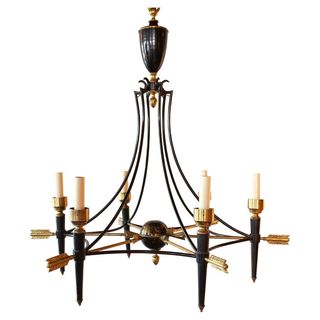French 1940s Empire Style Chandelier by Maison Jansen