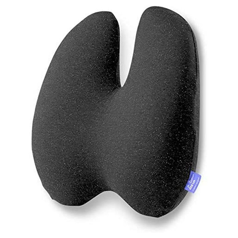 Niceeday Memory Foam Lumbar Support Pillow for Office Chair Car Lumbar Pillow Back Cushion, Black, Size: Standard