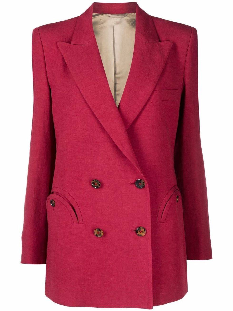 過年紅色穿搭推薦：Blazé Milano紅色雙排扣西裝外套