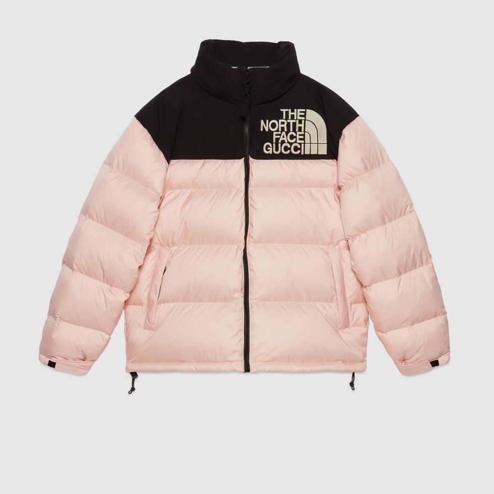 The North Face x Gucci padded vest in green and black
