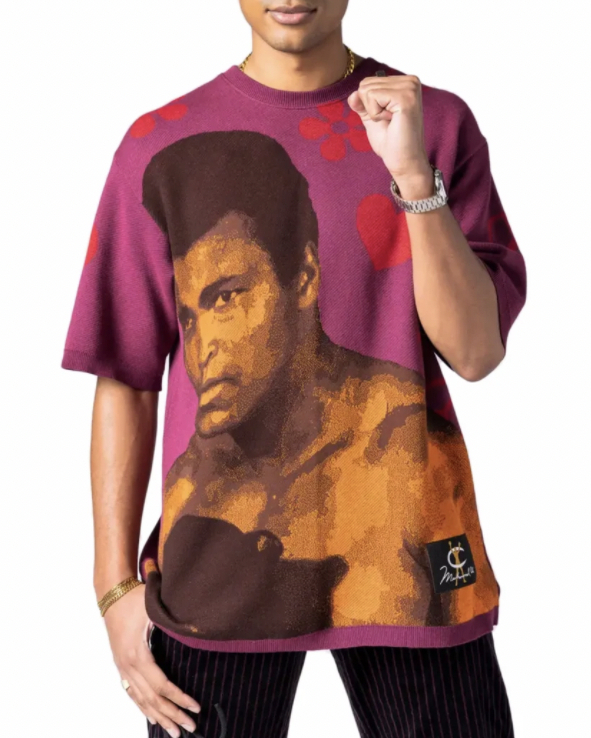 Muhammad Ali Plaited Jersey Tee By Don C