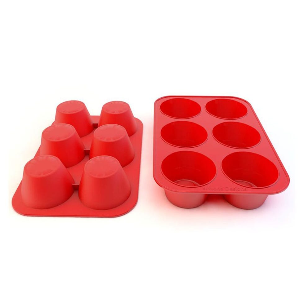 Silicone Texas Muffin Pan - 6 Cup Jumbo Silicone Cupcake Pan, Non