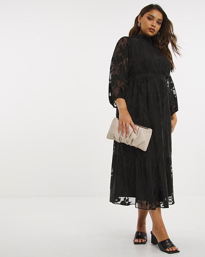 asos black funeral dress