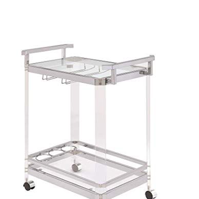 Clear Acrylic Serving Cart