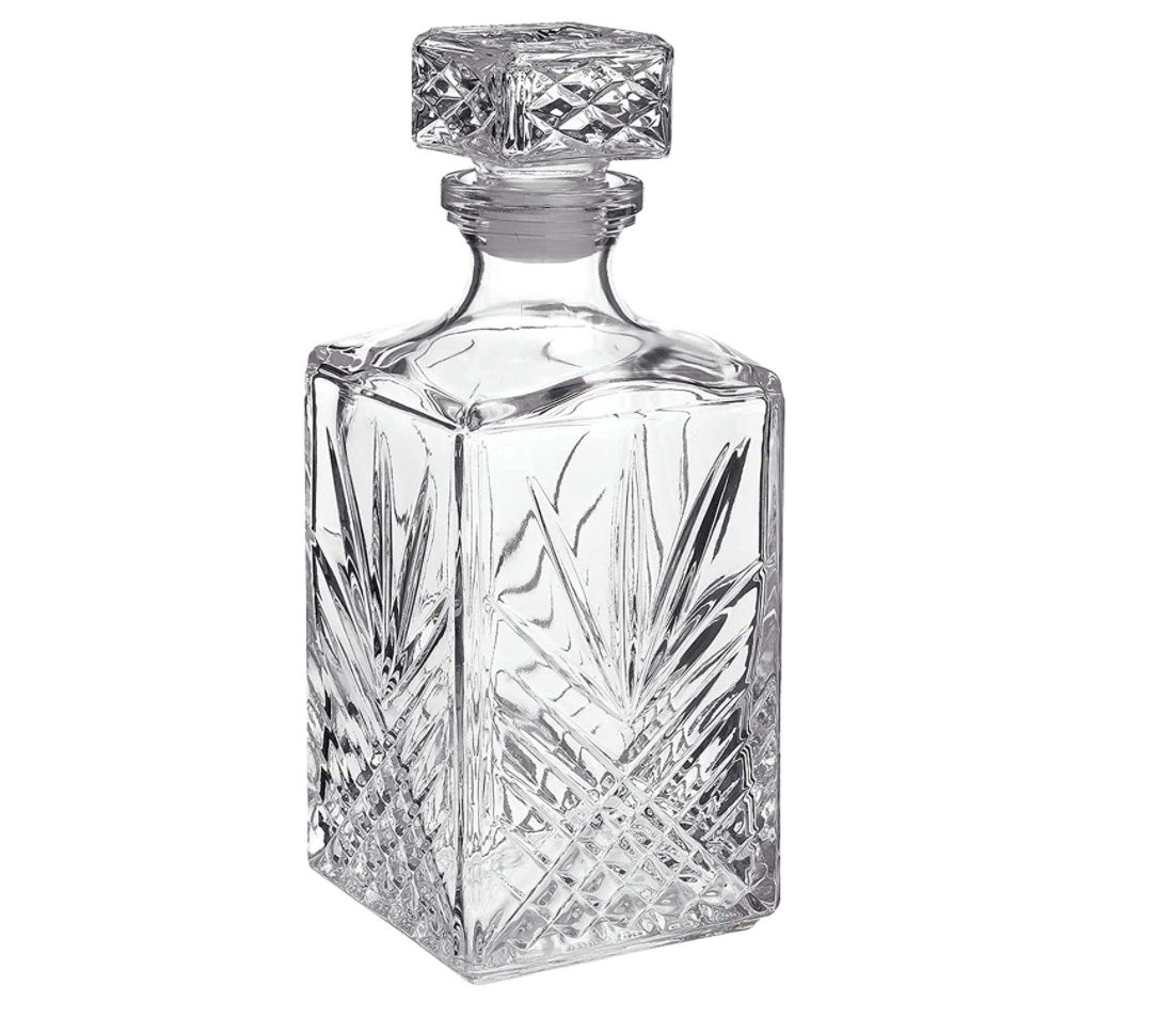 Crystal Decanter with Starburst Detail
