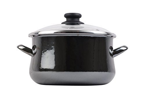 Olla 24cm de acero vitrificado
