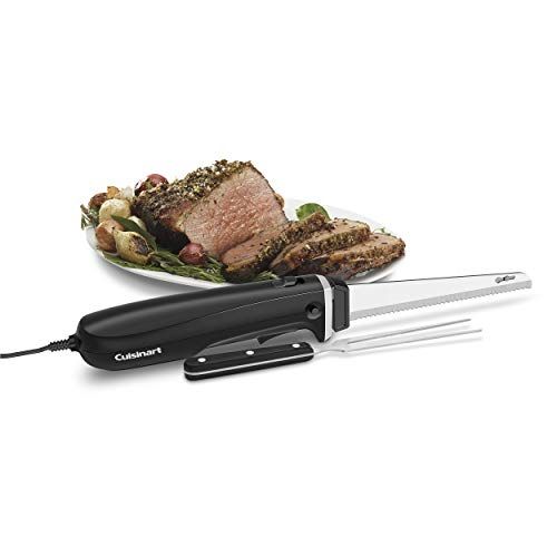 Black+Decker Comfort Grip Electric Knife with 7-Inch Stainles Steel Blades  & Safety Lock Button, Ideal for Carving, Slicing & Cutting Meats, Turkey