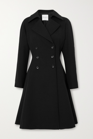 Editions double-breasted wool-twill coat