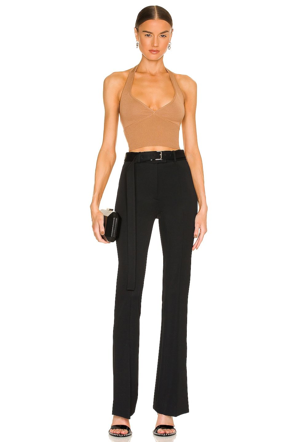 Black Dress Pants with Cropped Top Outfits (4 ideas & outfits