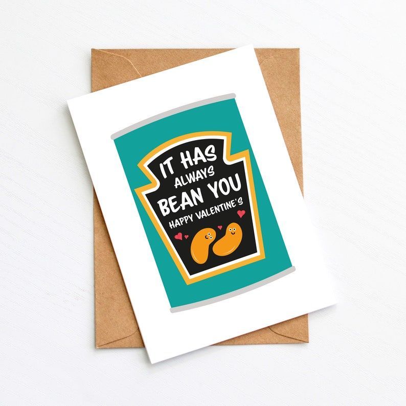Baked Bean Valentine's Day Card