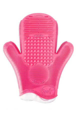 Spa Brush Cleaning Glove - Pink