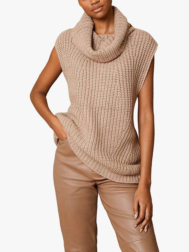 sleeveless polo neck sweaters