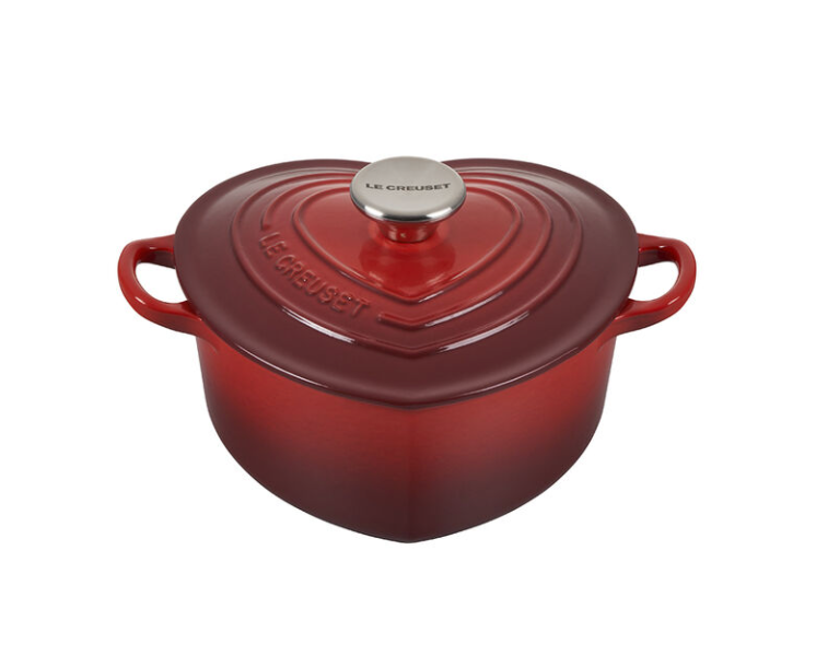 Le Creuset 2 Quart Licorice Heart Cocotte