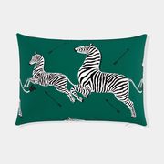 Emerald Zebra Throw Pillow 