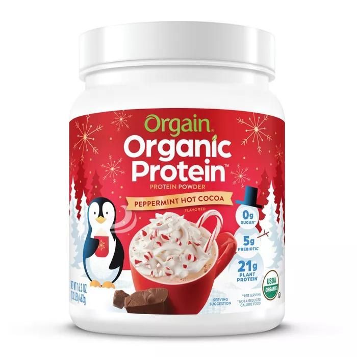 Organic Plant Based Protein Powder, Peppermint Hot Cocoa