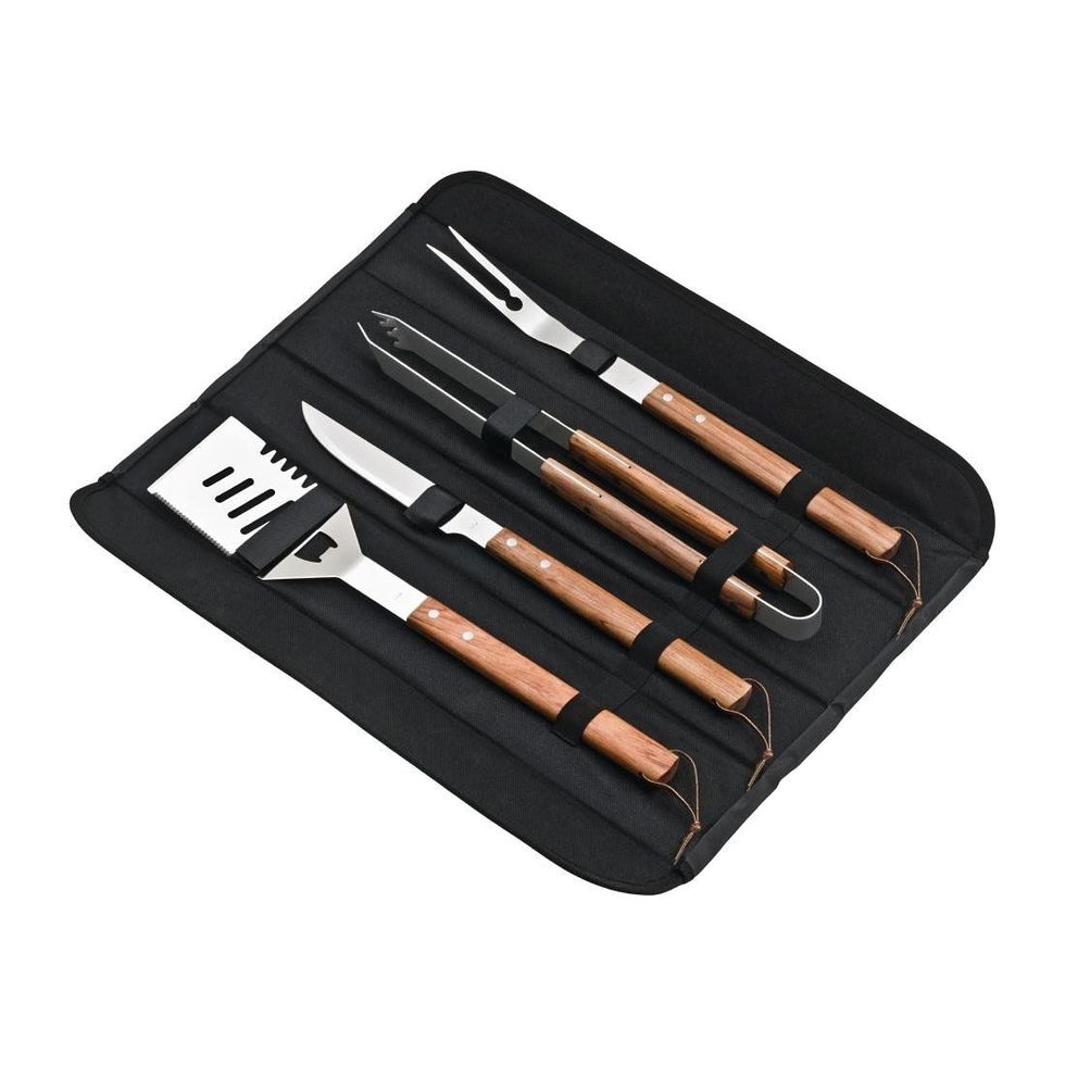 Home-Complete BBQ Grill Tool Set- 16 Piece Stainless Steel Barbecue Grilling Accessories with