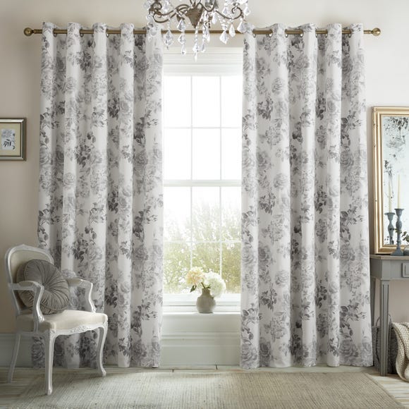 Holly Willoughby Tamsin Grey Eyelet Curtains