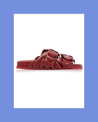 Valentino Garavani Rose Leather Slides