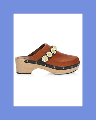 Jean Daisy Embellished Clogs