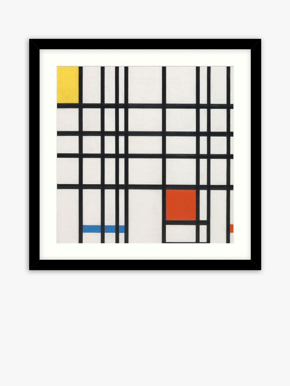 John Lewis & Partners + Tate Piet Mondrian 'Composition with Yellow, Blue and Red' Wood Framed Print & Mount, 62 x 62cm
