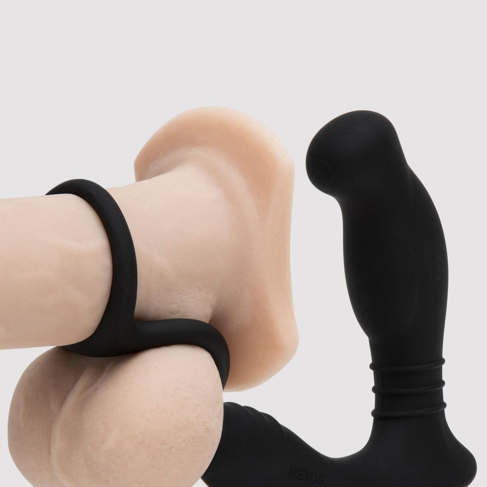 Simul8 Prostate Massager with Double Cock Ring