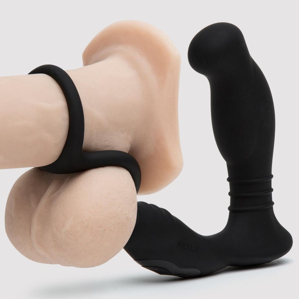 Simul8 Prostate Massager with Double Cock Ring