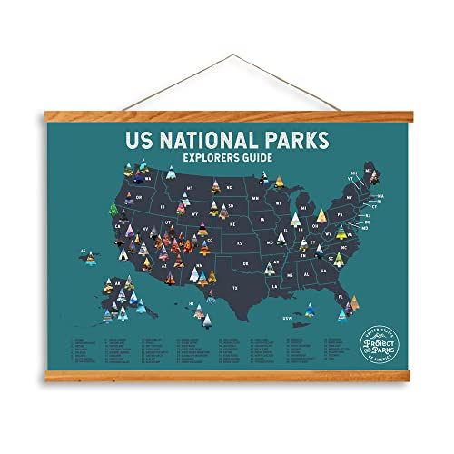 Parques Nacionais dos EUA Scratch Off Mapa