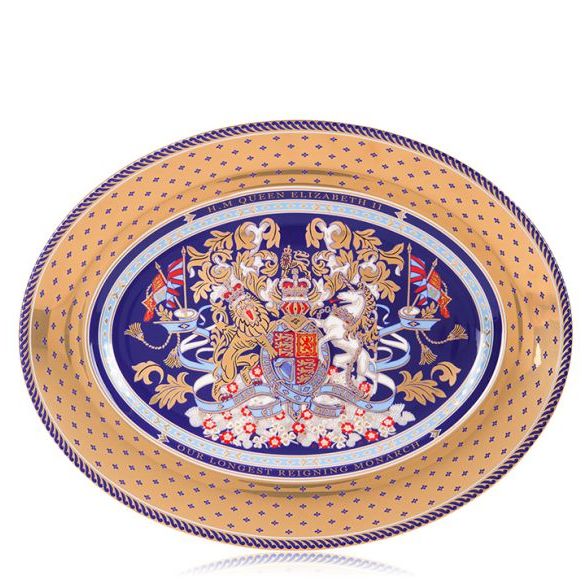 Longest Reigning Monarch Commemorative Oval Charger