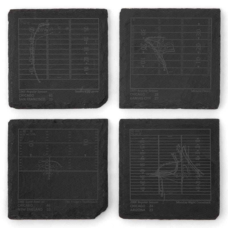 Football Greatest Plays Coasters