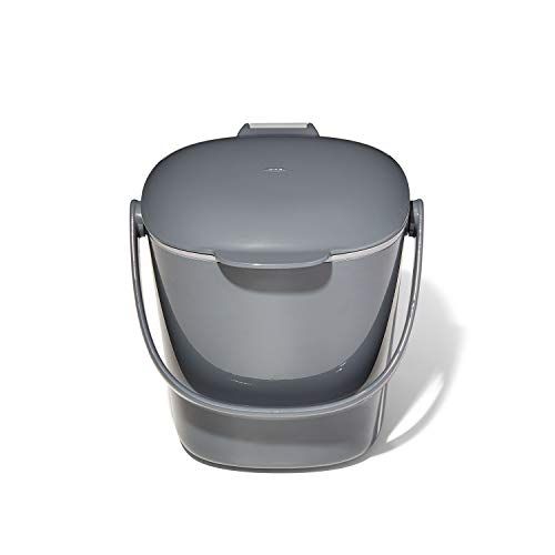 2023 2.4 Gallon Kitchen Compost Bin For Countertop Or Under Sink Hanging  Small Trash Can With Lid Grey New