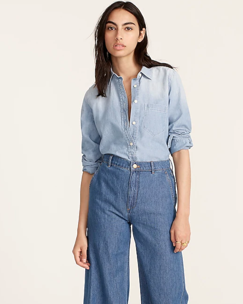 Classic-Fit Chambray Popover
