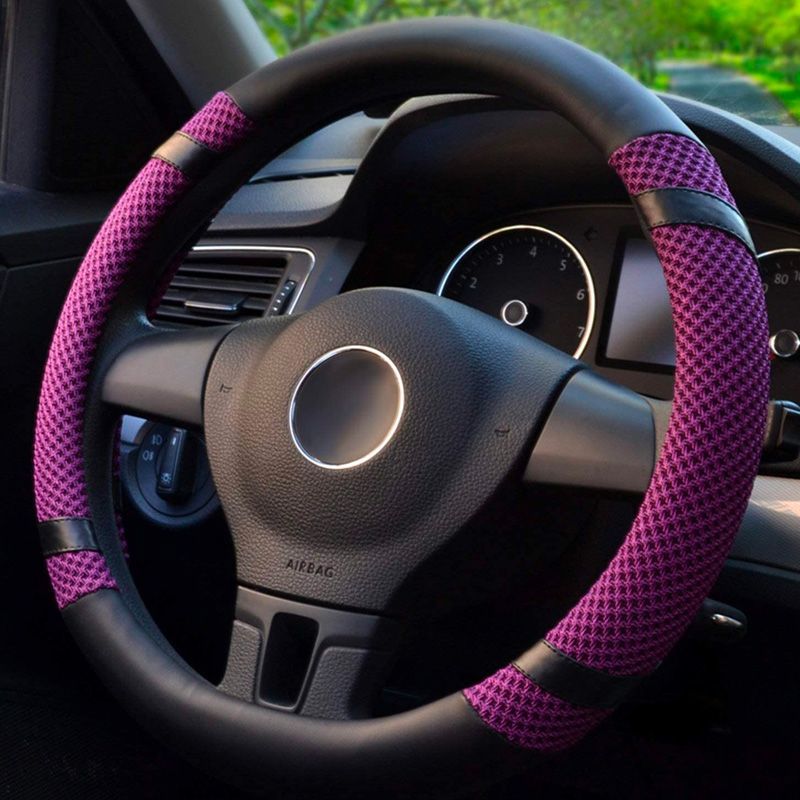 Bokin Microfiber Leather Viscose Steering Wheel Cover