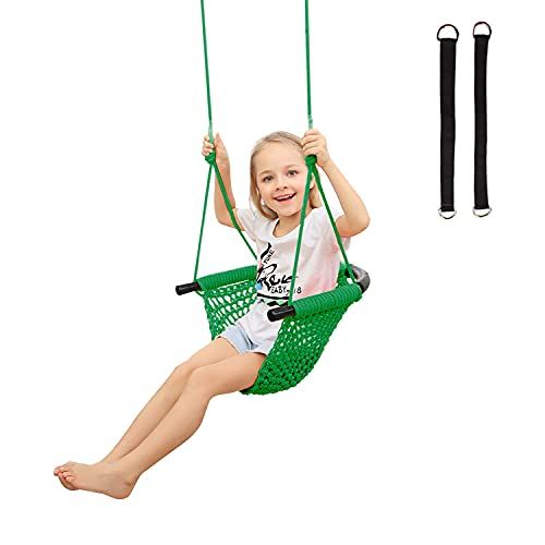 Red AIPINQI Swing Seat for Kids Playground Swing Set Curved Swing Tree Swing for Outside Backyard Playground Holds 220lbs/100kg for 3-10 Years Kids Children 