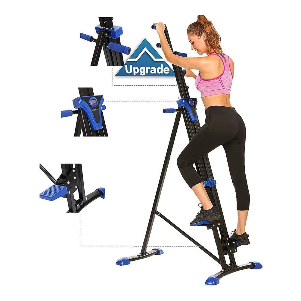 Vertical Climber Exercise Machine Home Gym Climbing Stepper for Full Body Cardio Workout Upgraded Folding Stair Climber Machine 